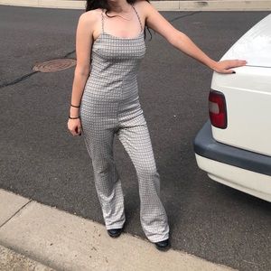 Reserved for Maddie Houndstooth Strappy Jumpsuit
